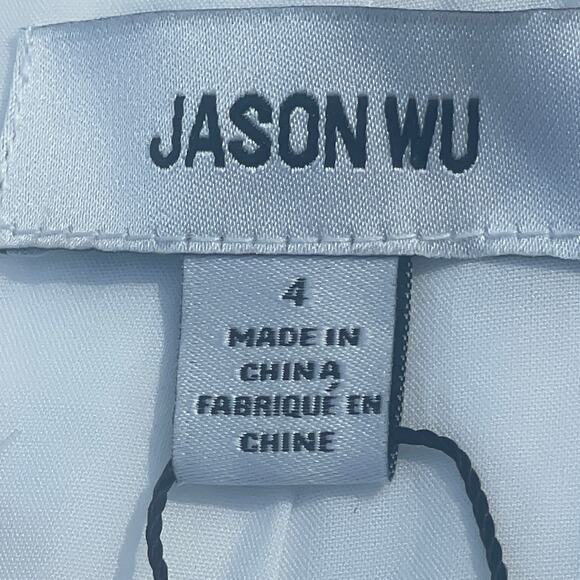 NWT!  Jason Wu White Peplum Button-Front Tencel  Vest - Size 4 - Picture 2 of 16